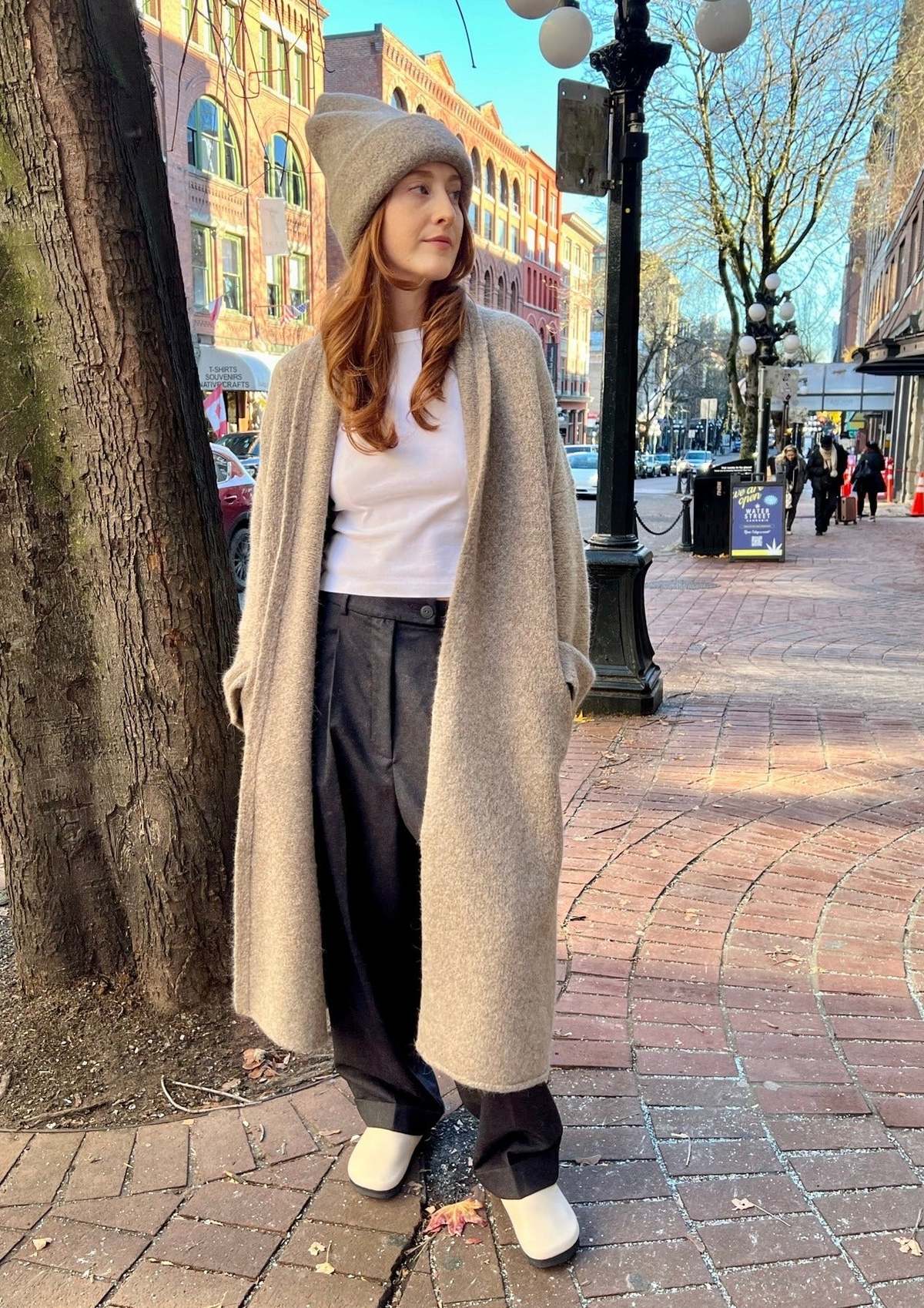 Lauren Manoogian Long Shawl Cardigan - Driftwood | Garmentory