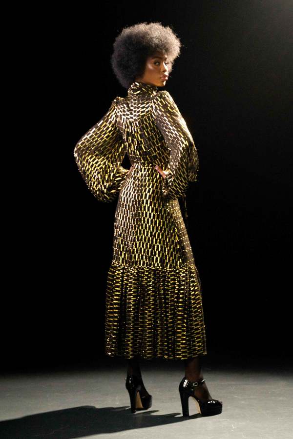 Queens of Archive Alabama Dress - Black/Gold