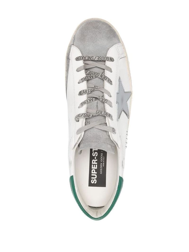 GOLDEN GOOSE SUPER STAR LEATHER UPPER AND HEEL SUEDE TOE AND
