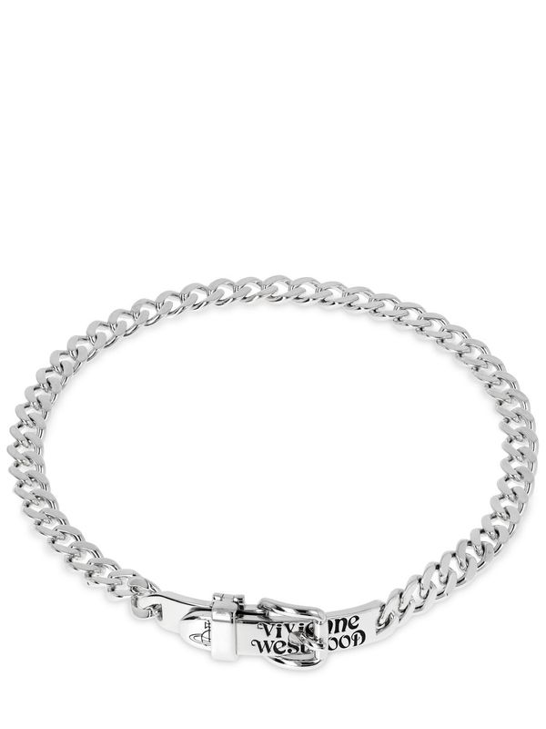Vivienne Westwood Man Augustino Chain Choker - Silver | Garmentory