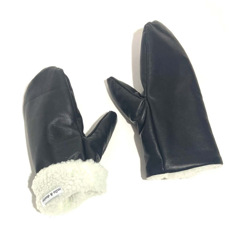 Unisex Milo and Dexter Leather Mittens - Multi