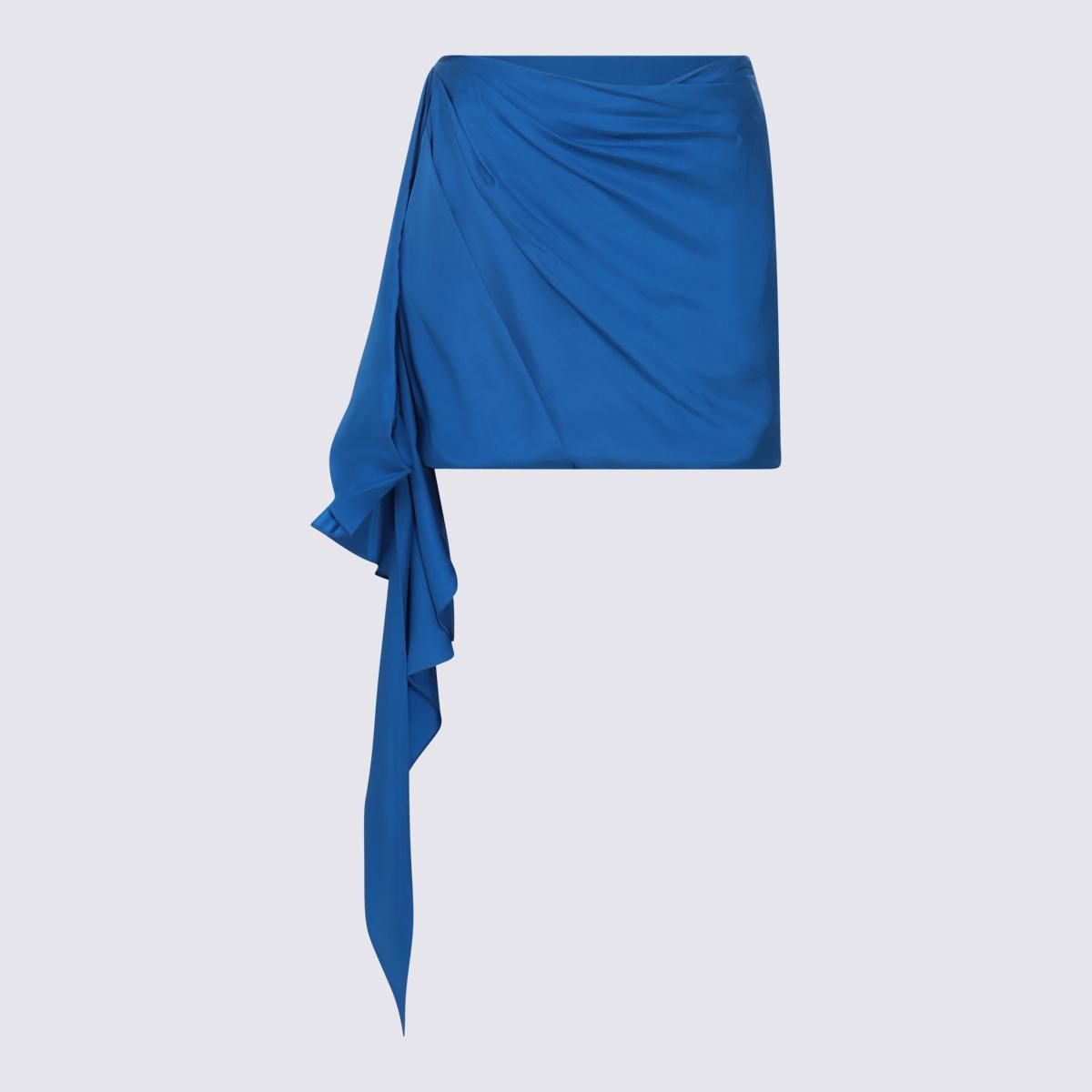 GAUGE81 BLUE LAPIS シルク HIMEJI ミニスカート GAUGE81 Blue Lapis Silk Himeji Mini Skirt | italist, ALWAYS