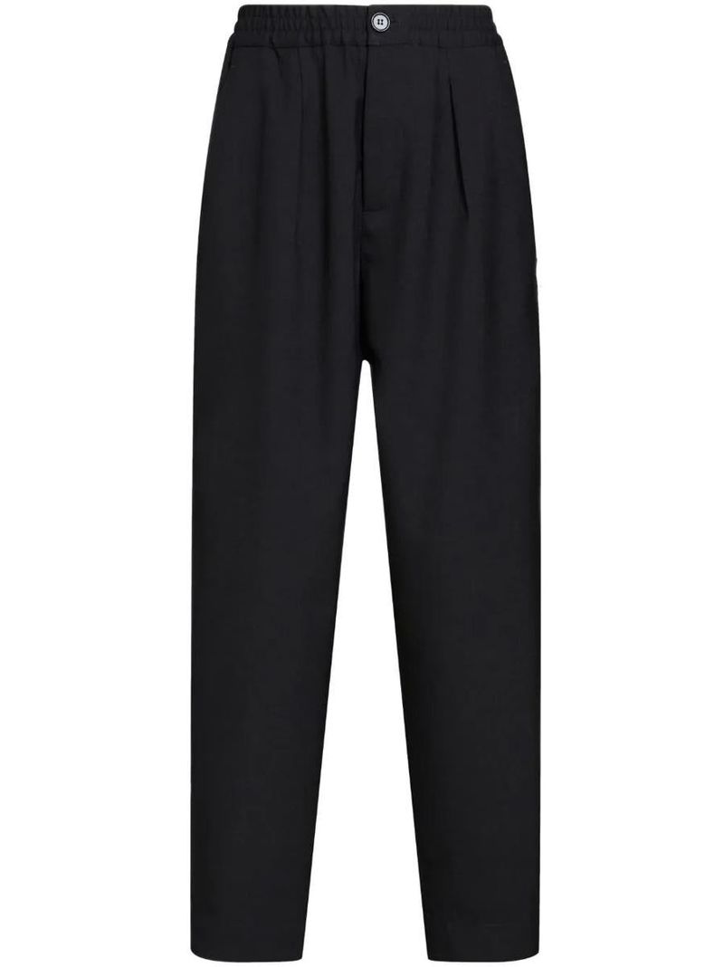 パンツ MARNI Woman Pants Black PAMA0482S2TW839 00B99 Black Batavia wool low-crotch trousers | Marni