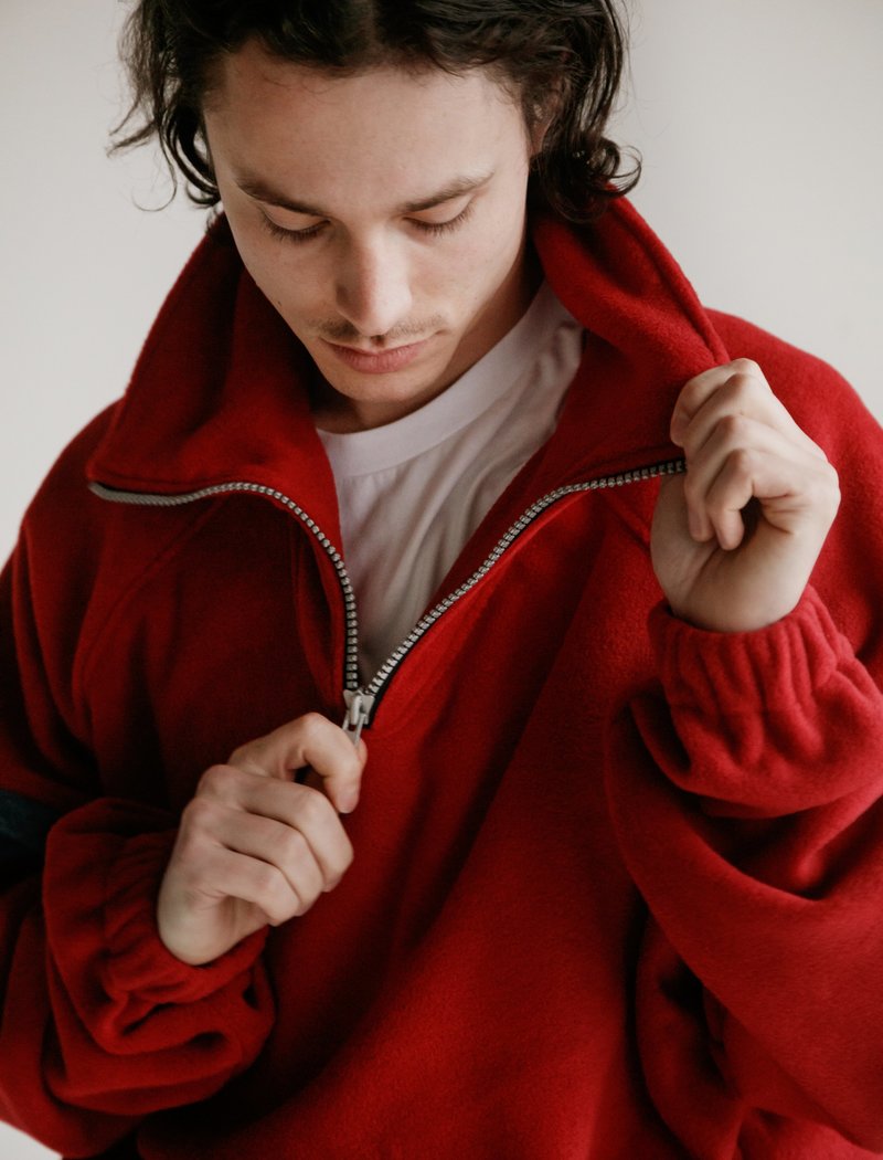 スウェット gosha rubchinskiy  fleece Gosha Rubchinskiy Fleece Track Top - Red | Garmentory