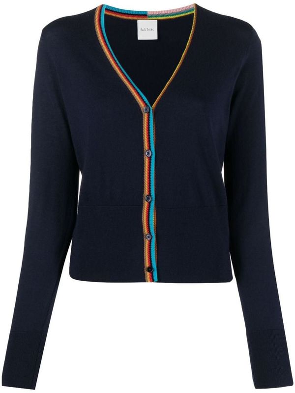 Paul Smith Off White Embroidered Knitted Cardigan W2R-087N-H30900-02 main image 0
