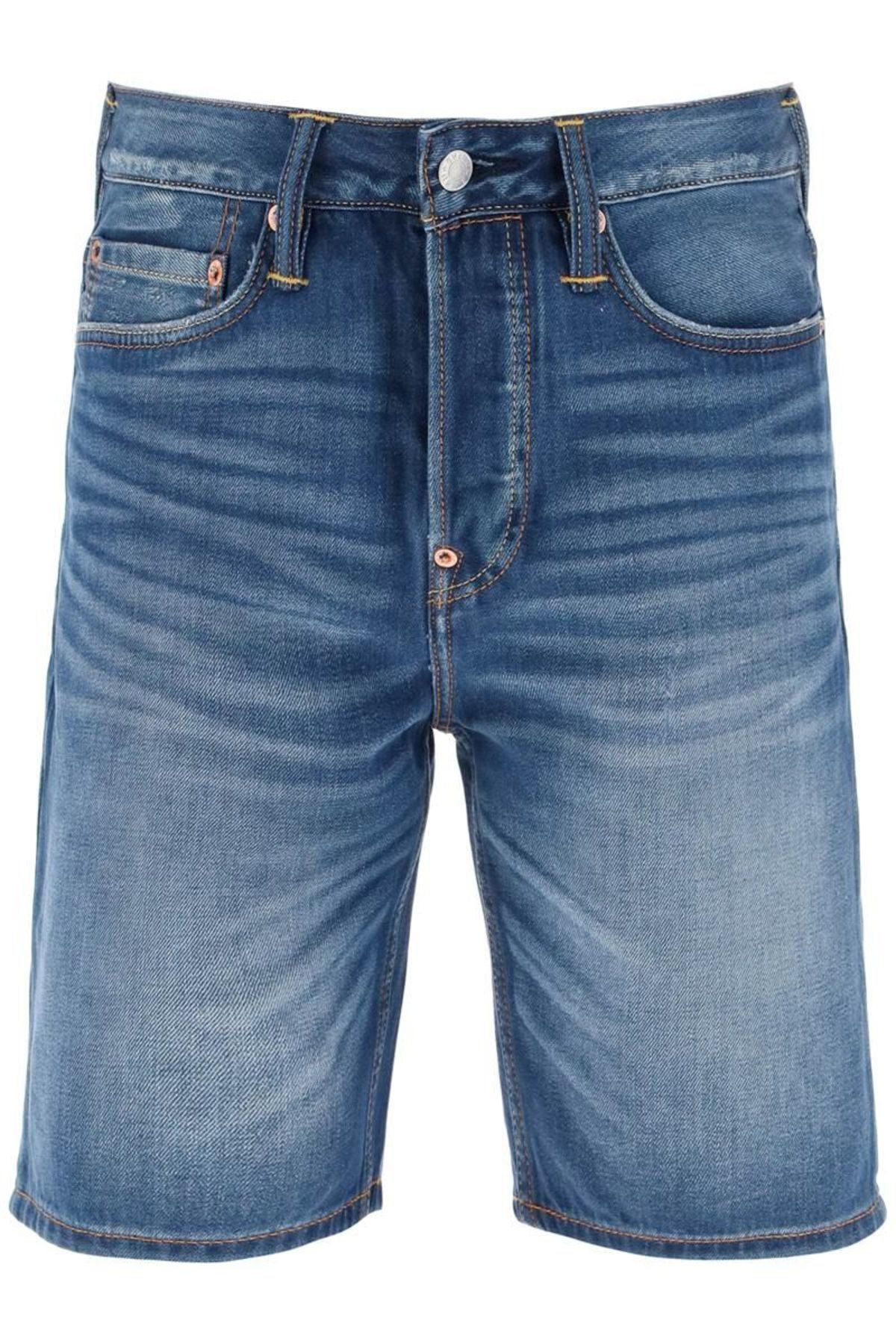 Evisu graffiti daruma denim shorts | Garmentory