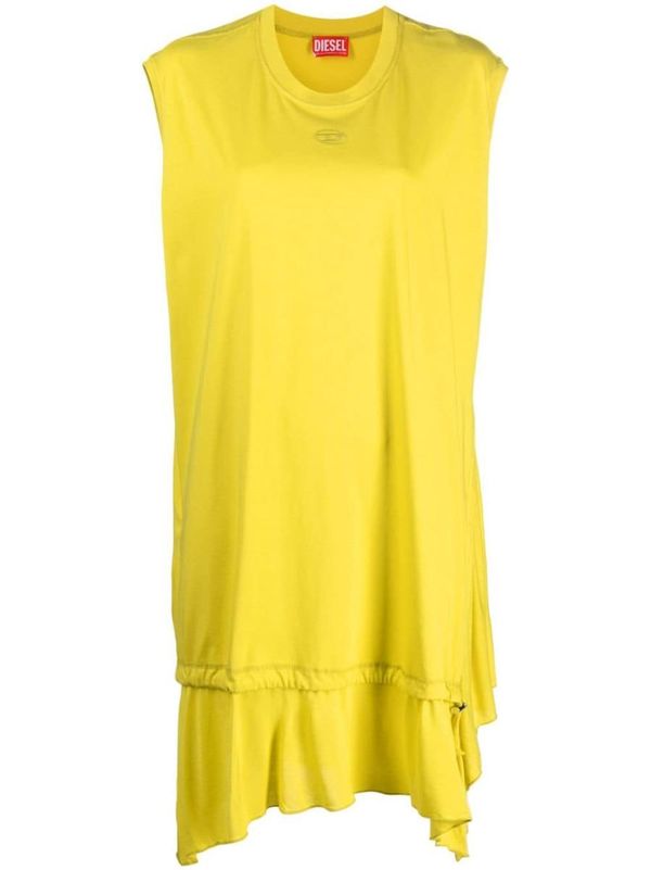 twist-front knee-length dress Iris Twist Bust Ruffle Knee Length Lace Dress White