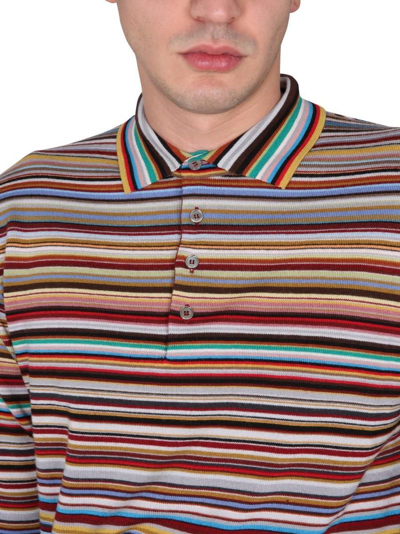90s Paul Smith LONDON polo shirt ポロシャツ Men's Dark Navy Cotton-Piqué Zebra Logo Polo Shirt