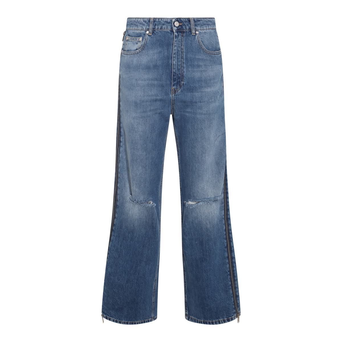 デニム・ジーパン Stella McCartney JEANS (6D03023SPH84 4052) Stella McCartney - Wide Leg Jean in Vintage Blue