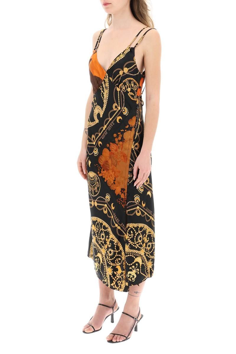 Marine serre printed silk midi dress | Garmentory