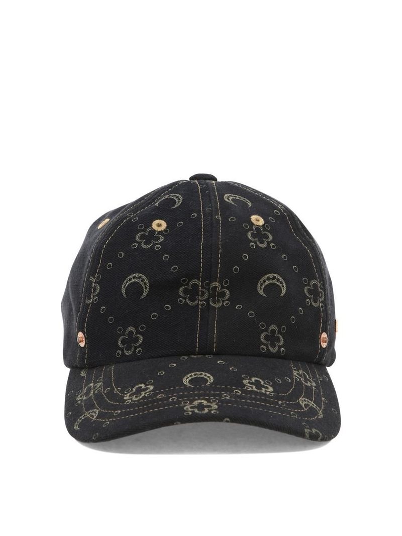 MARINE SERRE Regenerated Denim Baseball Cap | Garmentory