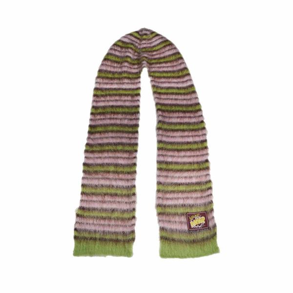 【関税＆送料込み】Marni Striped Brushed Alpaca Mohair Scar Striped Brushed Wool Scarf in Artic – SVRN