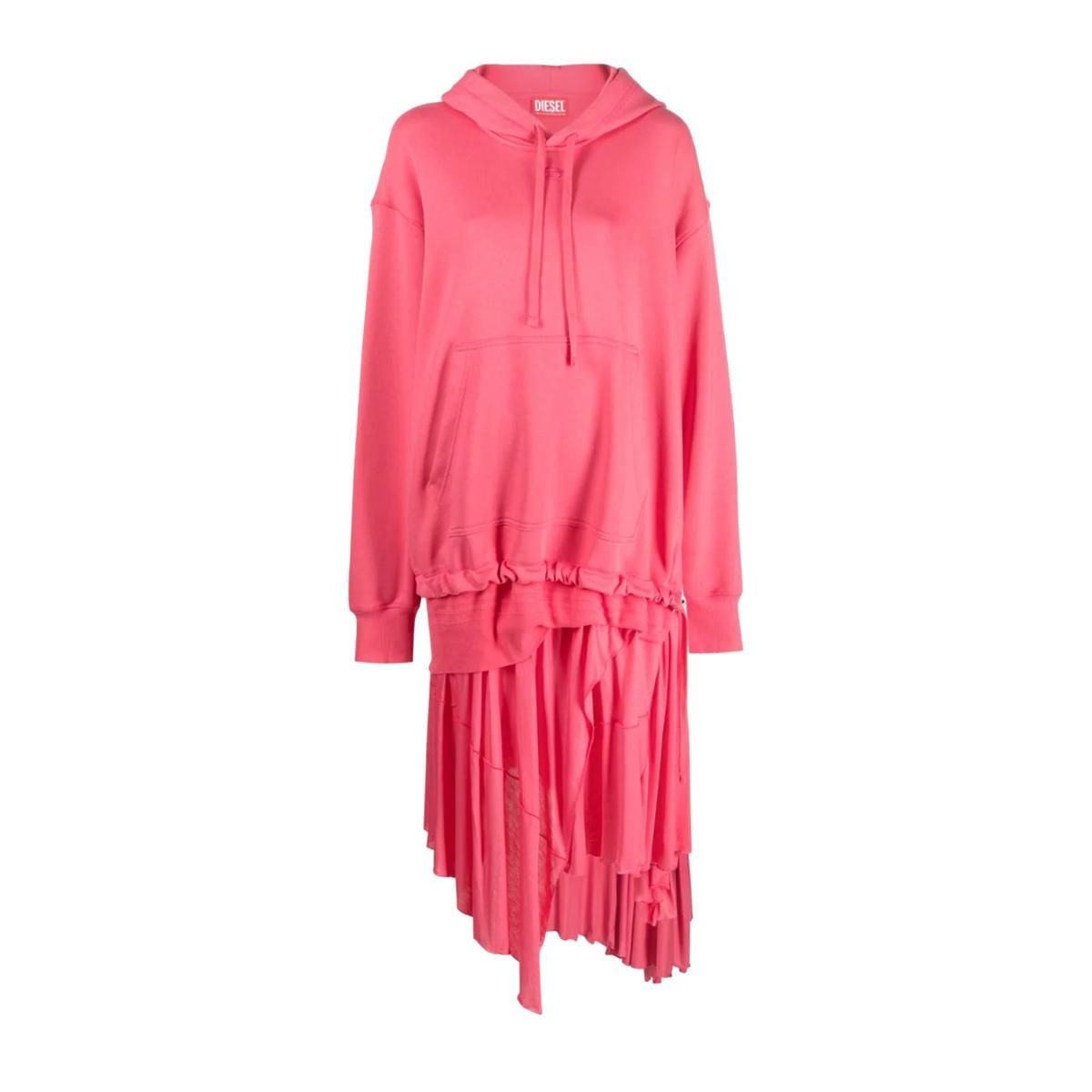 diesel dress pink Short dress with Oval D logo
