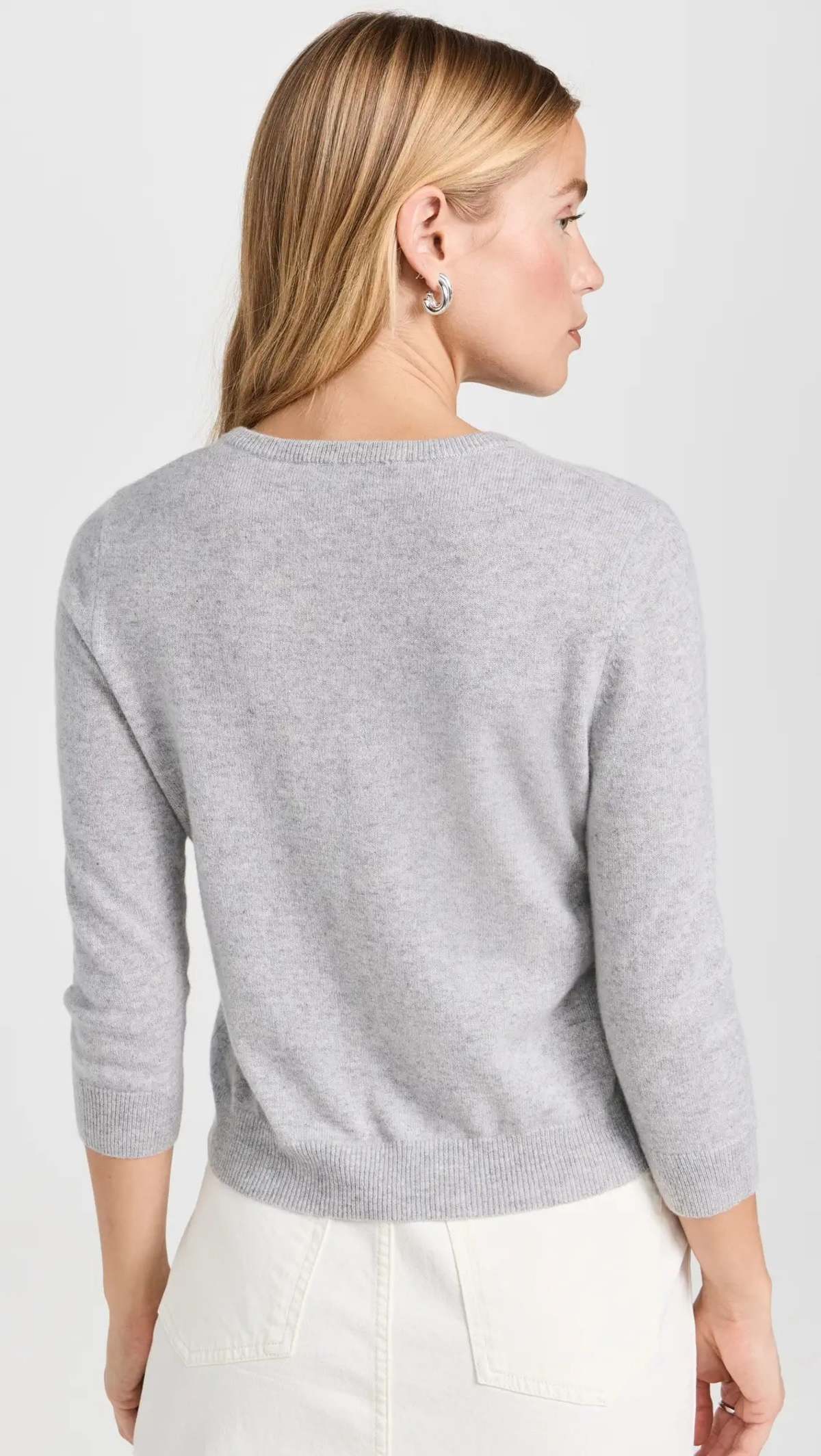 Autumn Cashmere Cardigan W/ Lace Trimmed Placket - Image 3 of 6