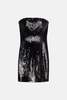 A.L.C. Elsie Strapless Sequin Mini Dress - Black - Thumbnail 5