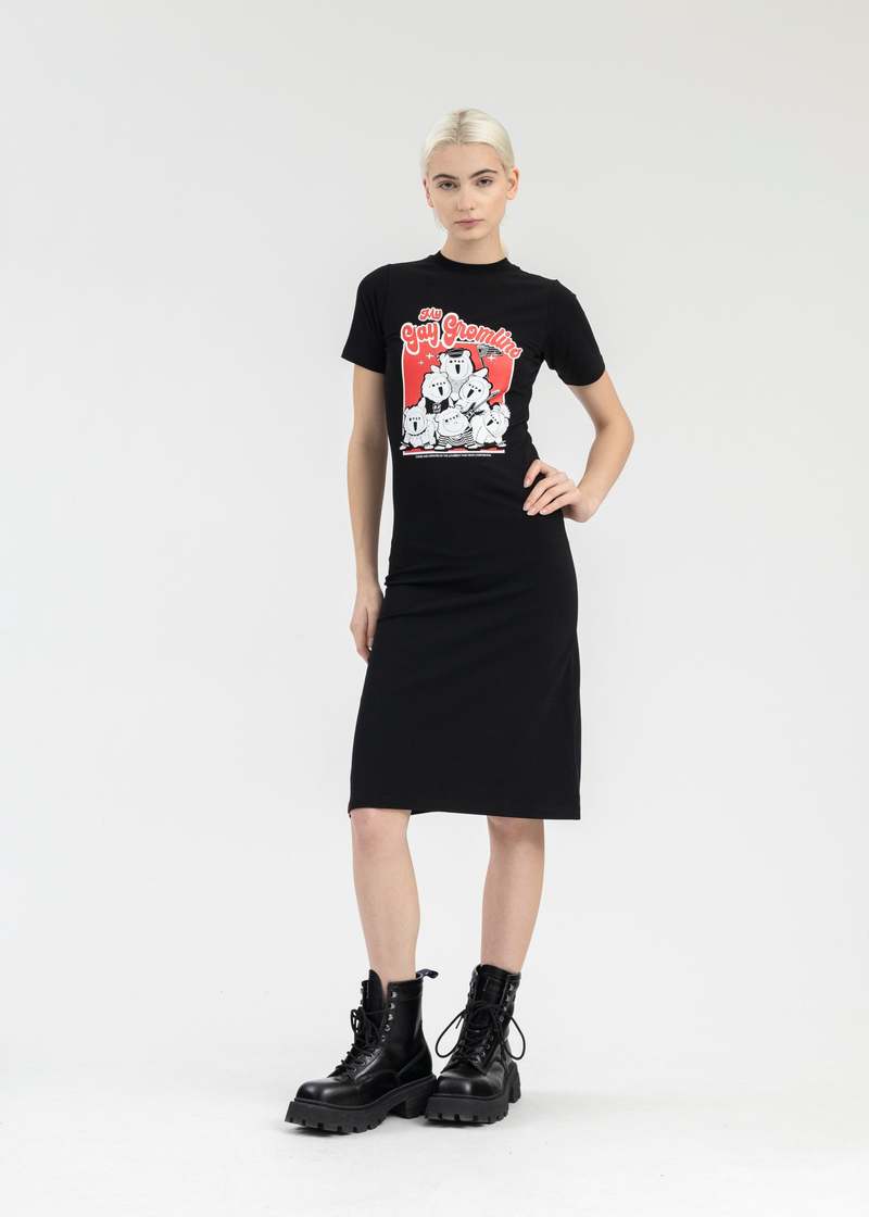 Charles Jeffrey BLACK BABY TEE DRESS - Black | Garmentory