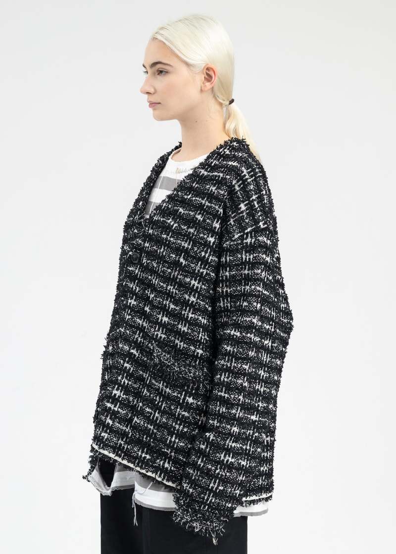 DISCOVERED COCO TWEED KNIT CARDIGAN JKT