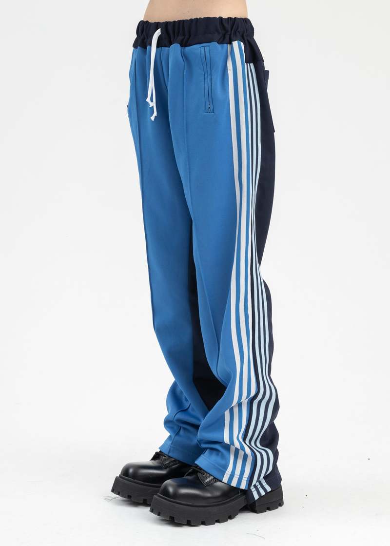 DISCOVERED Docking Wide Track Pants - Blue/Black | Garmentory