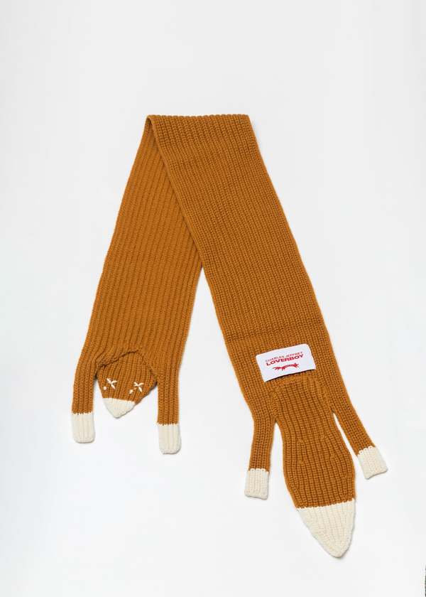 Charles Jeffrey FOX ANIMAL SCARF - Brown | Garmentory
