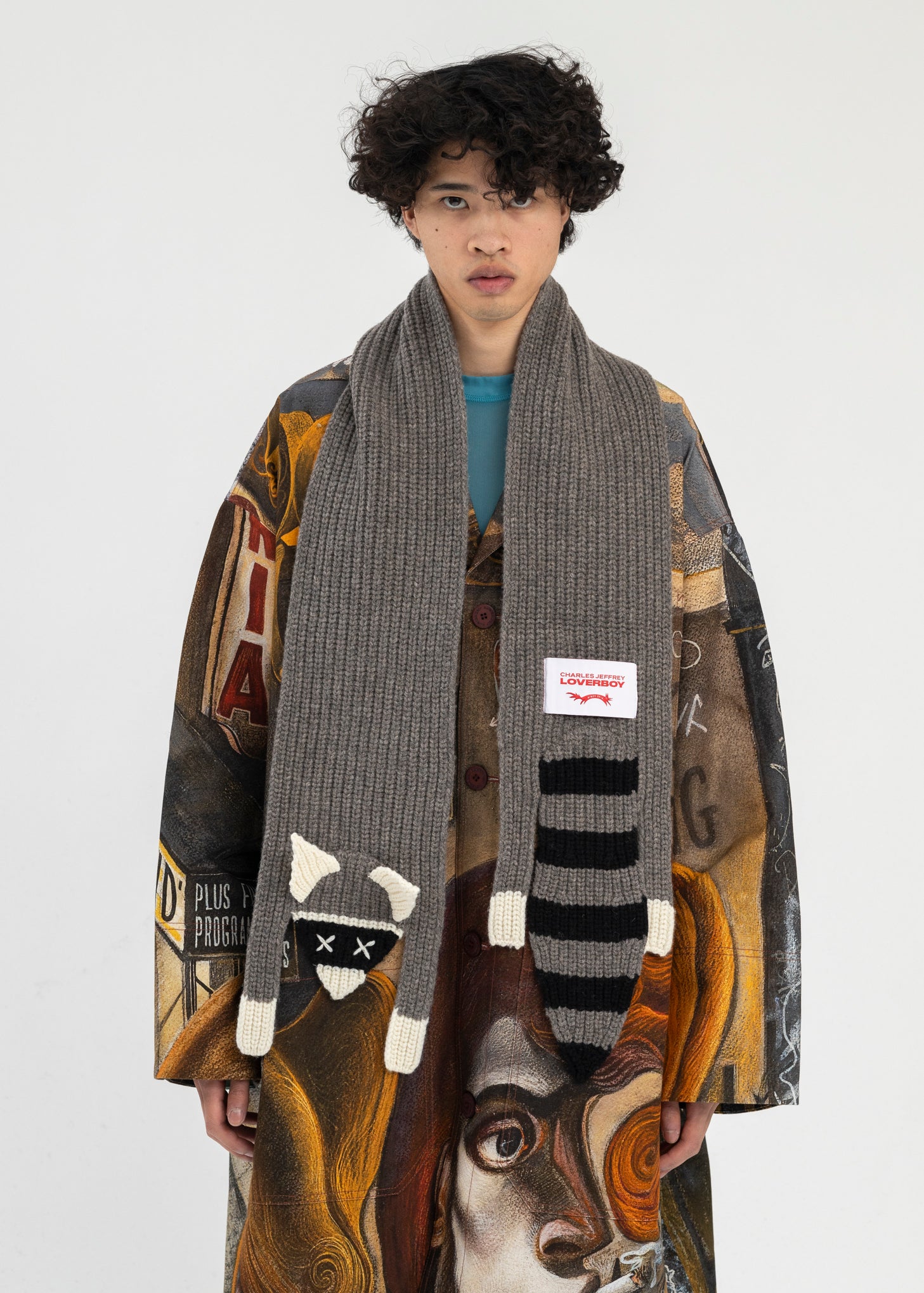 ［Charles Jeffrey LOVERBOY］MOHAIR SCARF FOX ANIMAL SCARF – 017 Shop