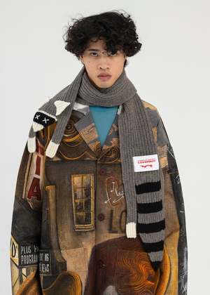 小物 Charles Jeffrey LOVERBOY MOHAIR SCARF RACCOON ANIMAL SCARF | Garmentory