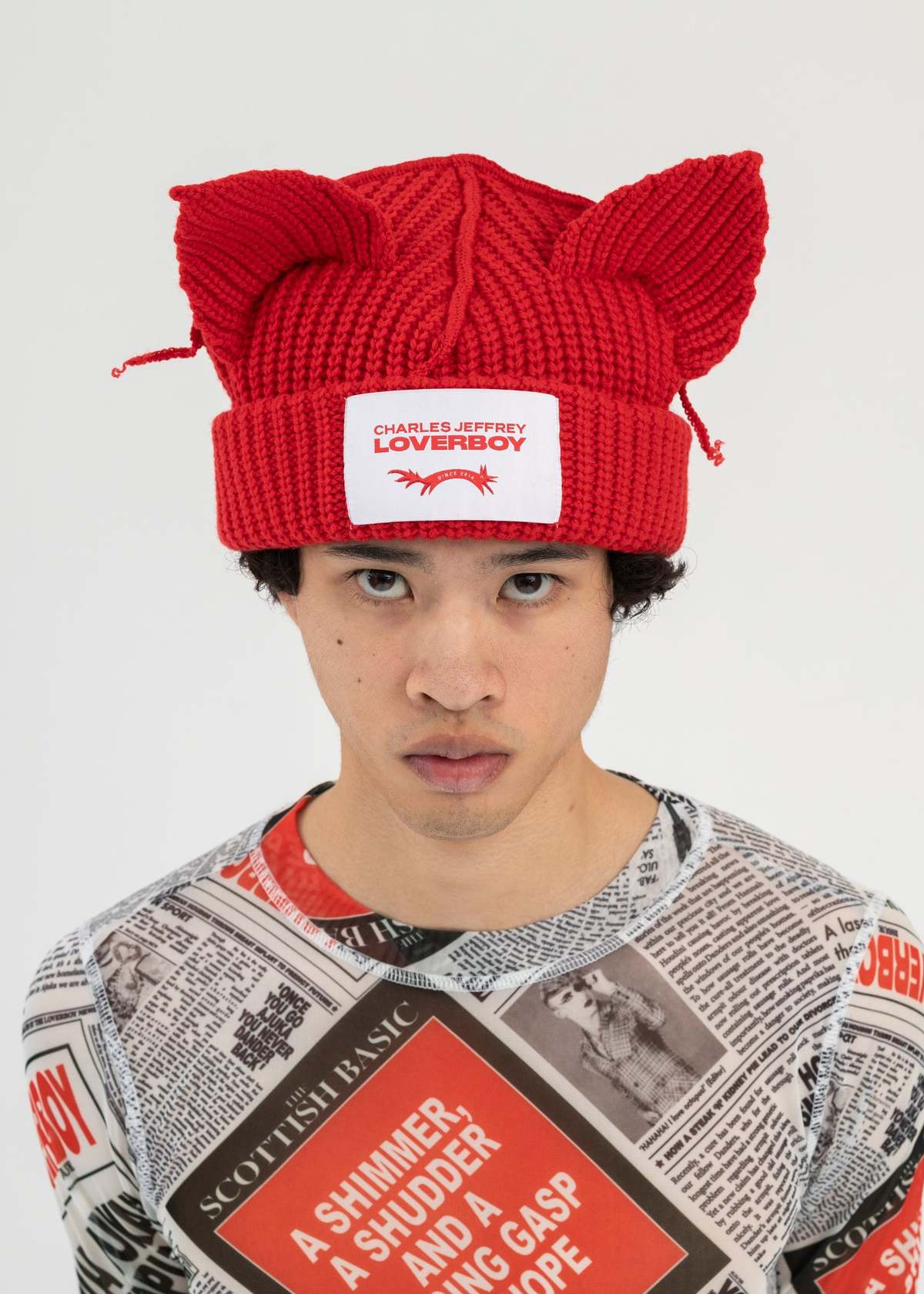 Dragon Charles Jeffrey Loverboy Chunky Beanie RED CHUNKY EARS