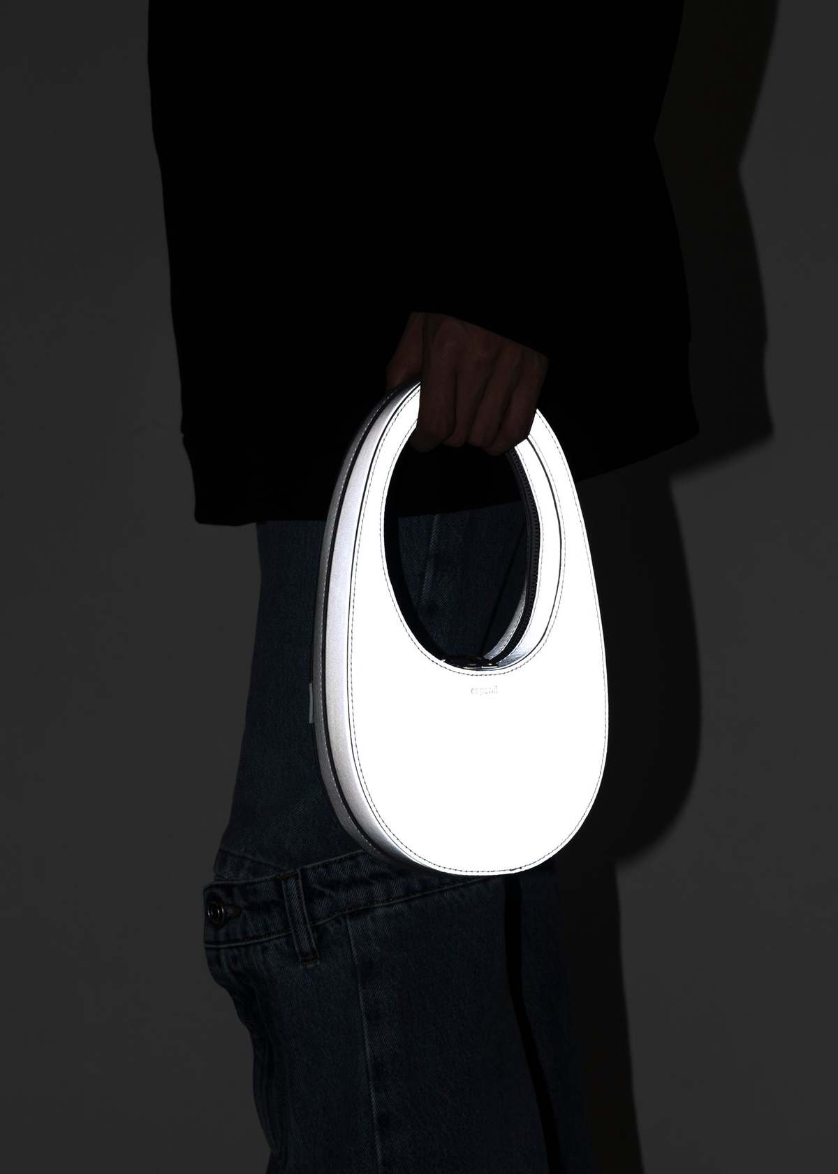 Coperni SILVER REFLECTIVE MINI SWIPE BAG - Sliver | Garmentory