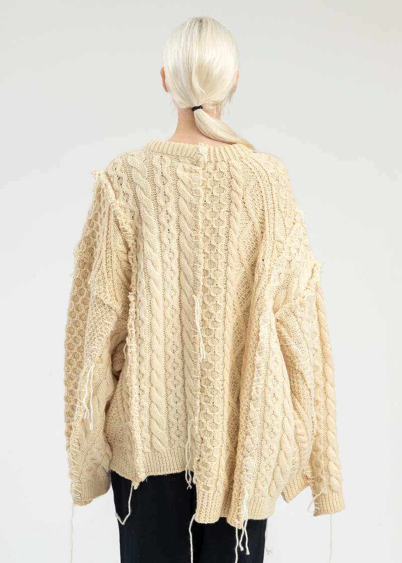 【新品タグ付】23AW　Nordic Collage Knit Cardigan DISCOVERED Nordic Collage Knit Cardigan