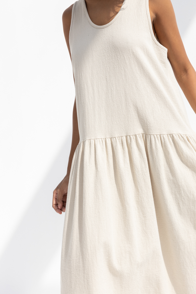 Black Crane Tank Dress - Ivory Black Crane Tank Dress - Ivory
