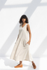 Black Crane Tank Dress - Ivory - Thumbnail 1