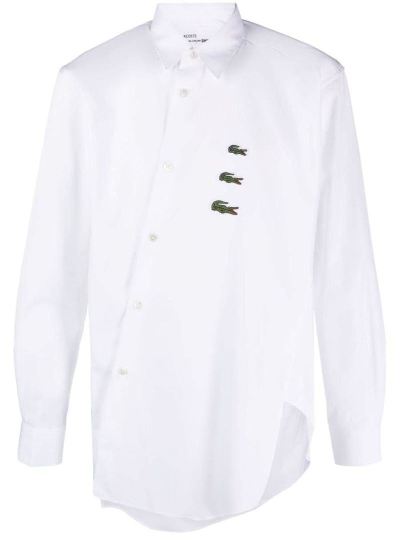 Comme des Garçons CDG X LACOSTE ASYMMETRIC SHIRT - WHITE