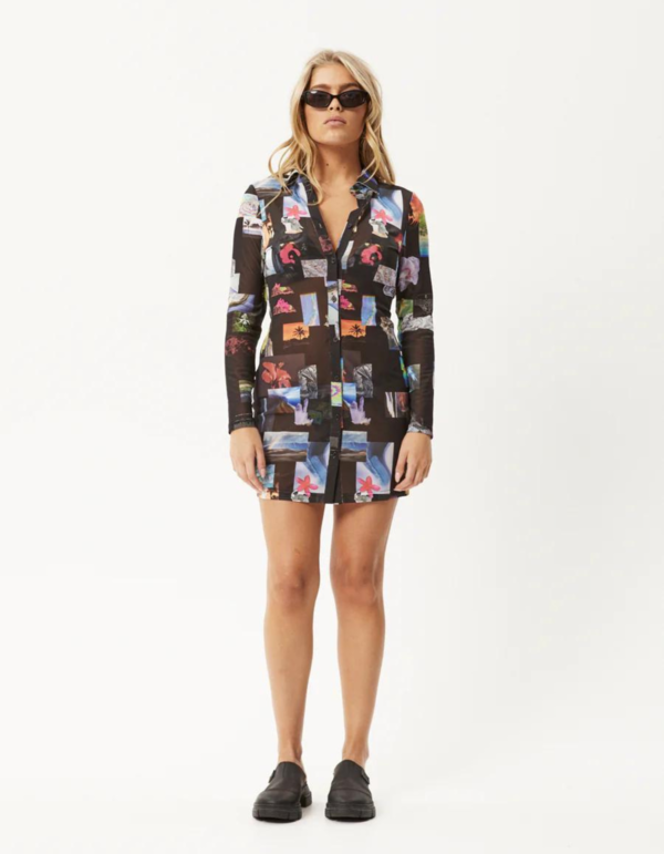 afends black dress AFENDS Womens Paisley - Strapless Mini Dress main image 0