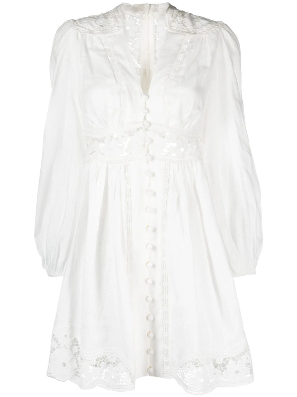 knee length dresses for ladies Zimmermann Rebellion Poplin Mini Dress | Ivory main image 1
