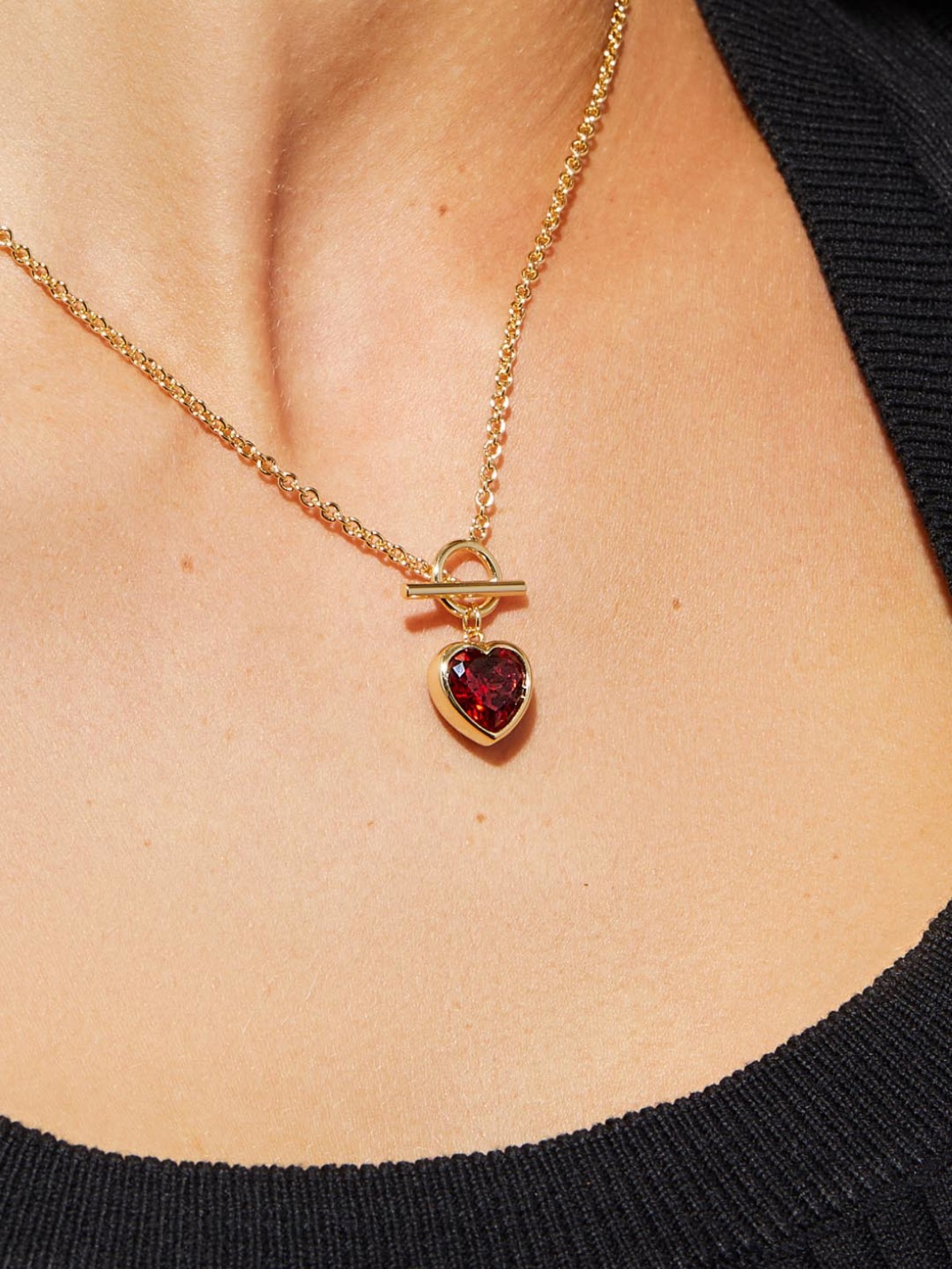 ana luisa◆シルバーハート ネックレス＊HANA LEE HEART GREEN Gold Heart Necklace - Hana Lee Heart | Garmentory