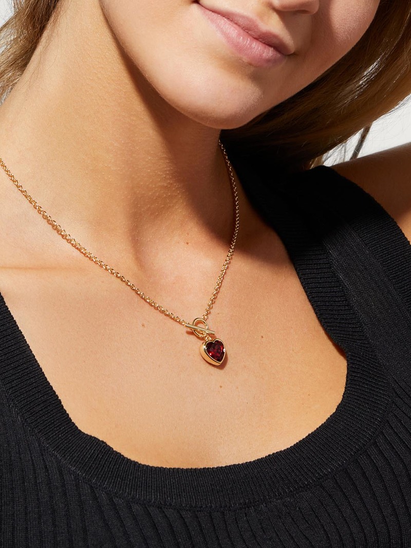 Gold Heart Necklace - Hana Lee Heart | Garmentory