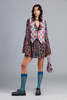 Anna Sui Giverny Combo Ruffled Tunic - Dusty Blue Multi - Thumbnail 3