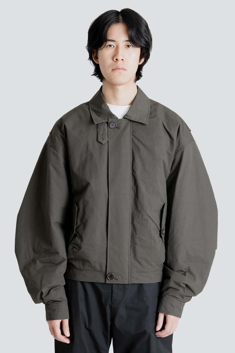 AMOMENTO Padded Cotton Nylon Jumper - Dark Brown | Garmentory