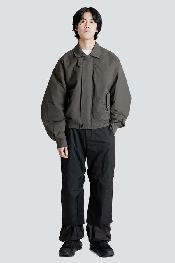AMOMENTO Padded Cotton Nylon Jumper - Dark Brown | Garmentory