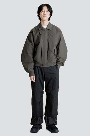 AMOMENTO Padded Cotton Nylon Jumper - Dark Brown | Garmentory