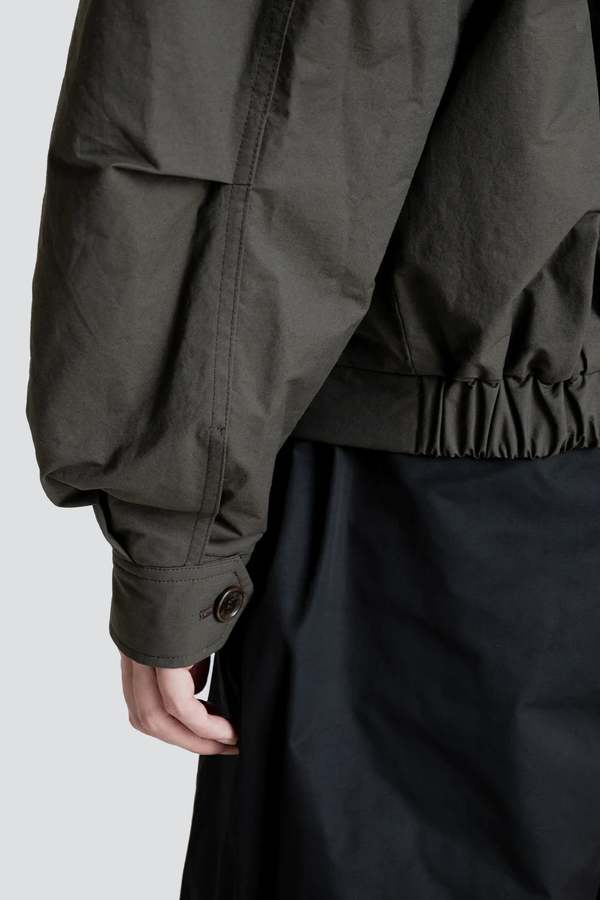 AMOMENTO Padded Cotton Nylon Jumper - Dark Brown | Garmentory