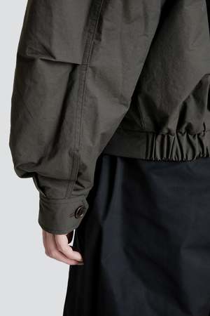 AMOMENTO Padded Cotton Nylon Jumper - Dark Brown | Garmentory