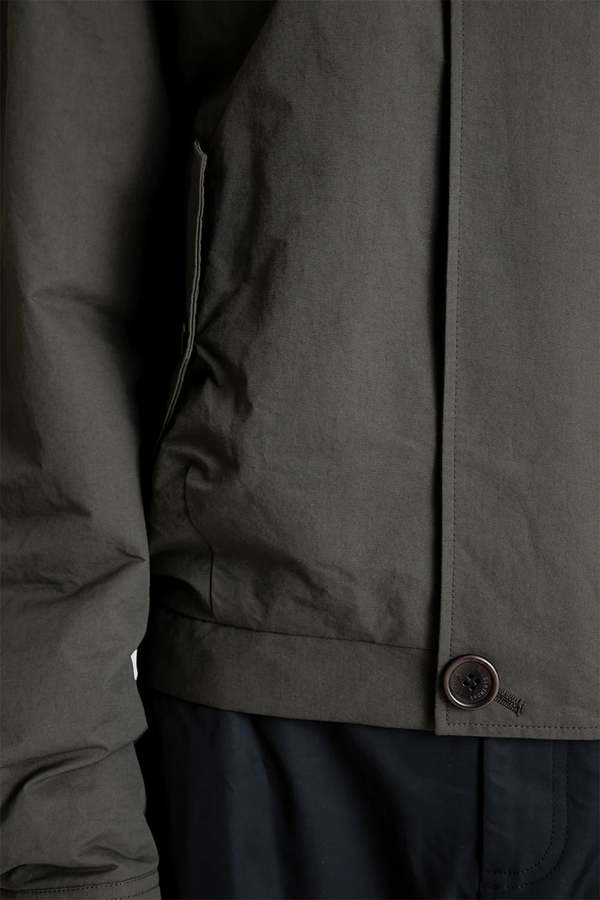 AMOMENTO Padded Cotton Nylon Jumper - Dark Brown | Garmentory