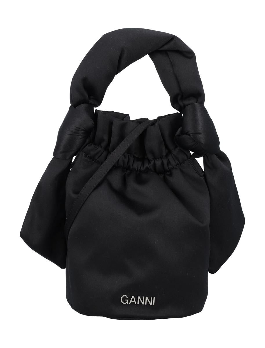 【GANNI（ガニー）】Occasion Top Handle Bag Ganni Occasion Top Handle Knot Bag - Black | Garmentory