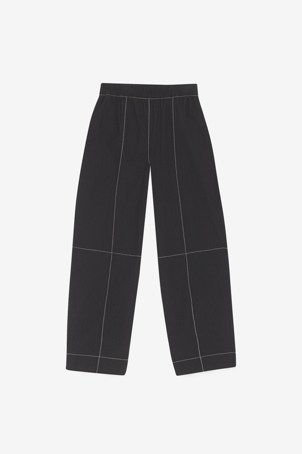 Ganni Elasticated Curve Pants - Black | Garmentory