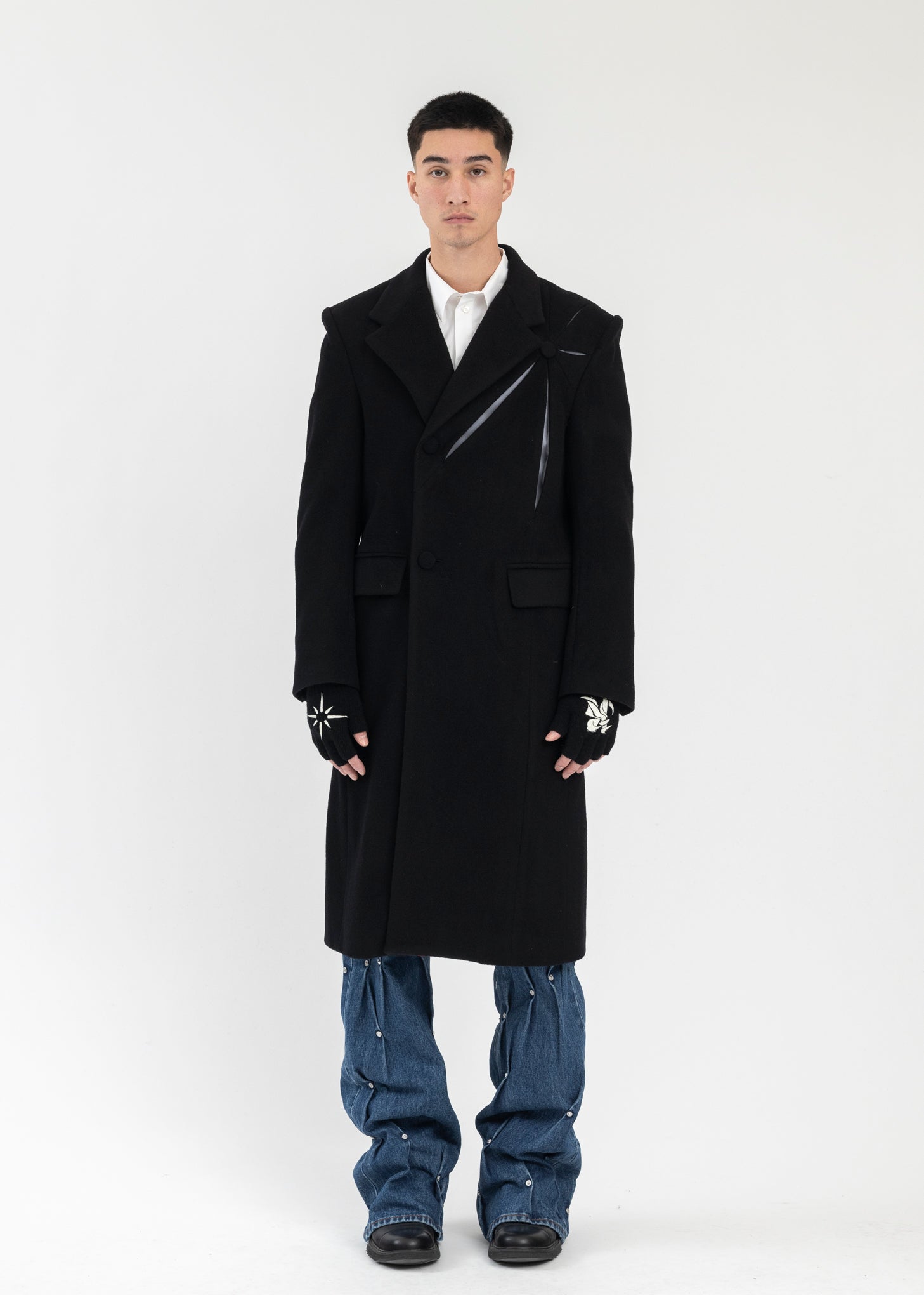 KUSIKOHC Black Origami Long Coat KUSIKOHC