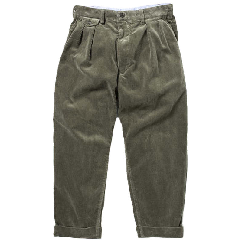 パンツ Beams Plus 2Pleats Corduroy Beams Plus 2Pleats Corduroy Charcoal Grey