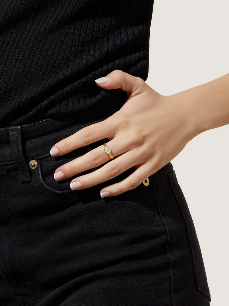 Ana Luisa Mother of Pearl Ring - Rae | Garmentory
