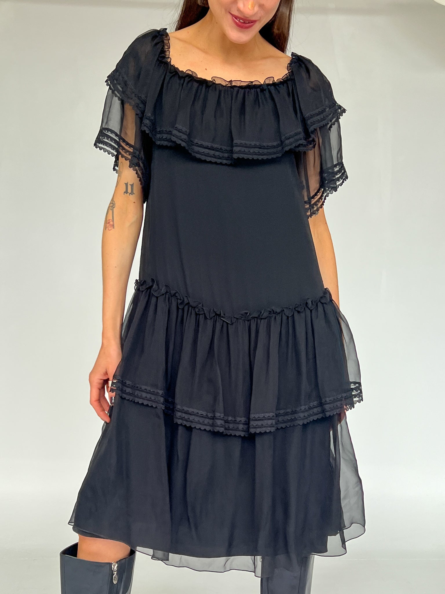 alberta ferretti off the shoulder dress Alberta Ferretti Silk Off-The-Shoulder Dress - Green Dresses, Clothing - ALB29282