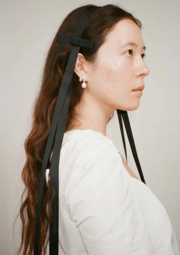 Sandy Liang Recital Headband - Black | Garmentory
