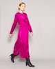 Ottod'Ame Satin Knot Midi Dress - Fuxia - Thumbnail 2